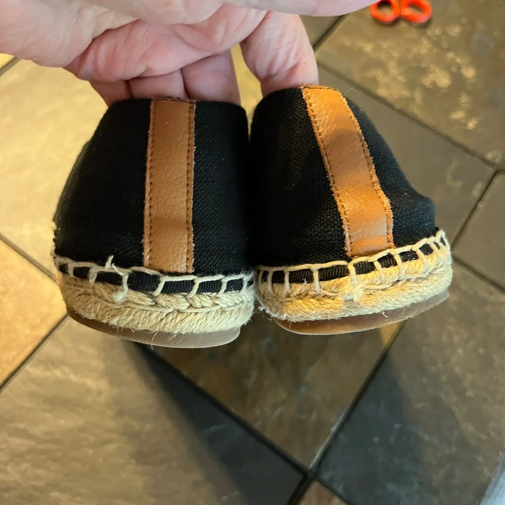 Vionic Black Espadrille Slip-Ons